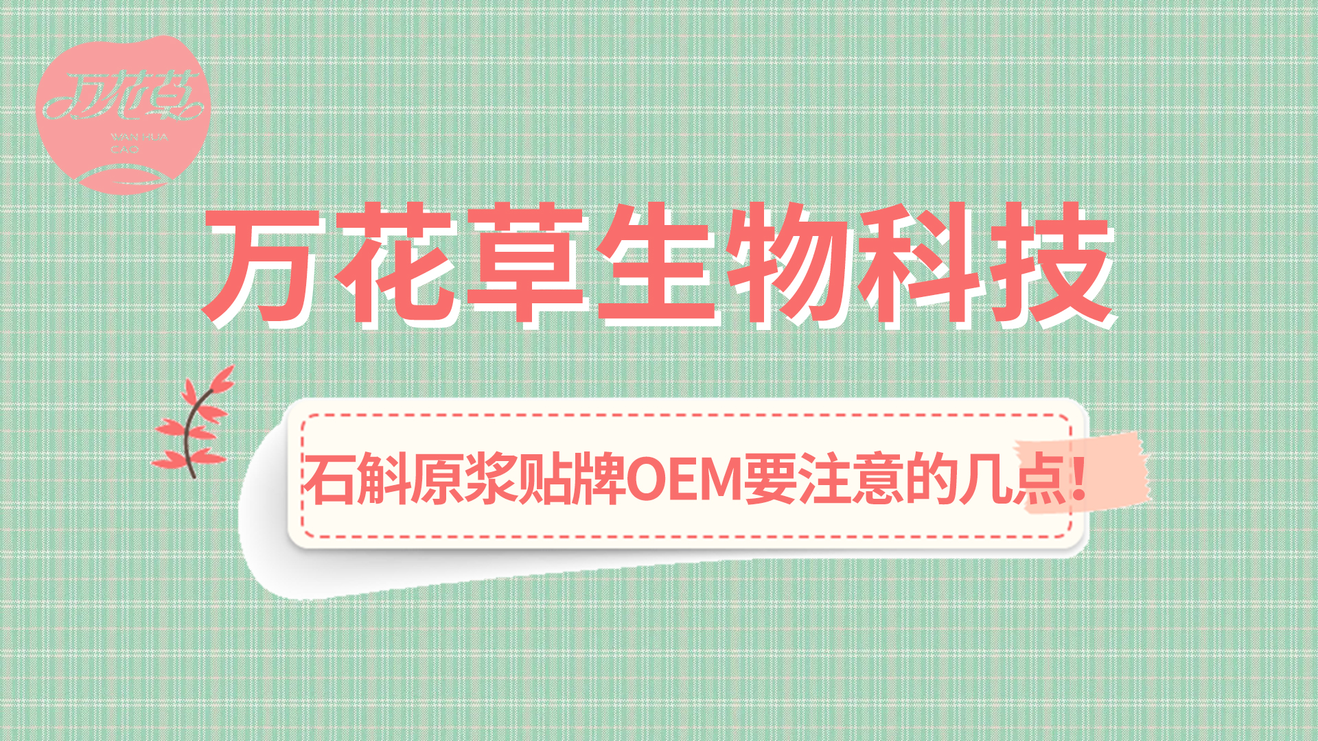 石斛原漿貼牌oem您需要注意哪幾點(diǎn)？